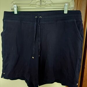 croft & barrow Navy Drawstring Shorts with Pockets
